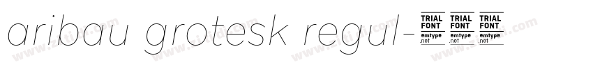 aribau grotesk regul字体转换